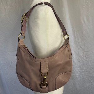 Coach Hampton Lilac Leather Hobo with Gold Gardware